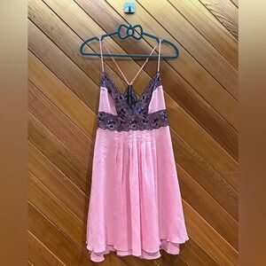 Victoria's Secret Pink and Black Lace Dress